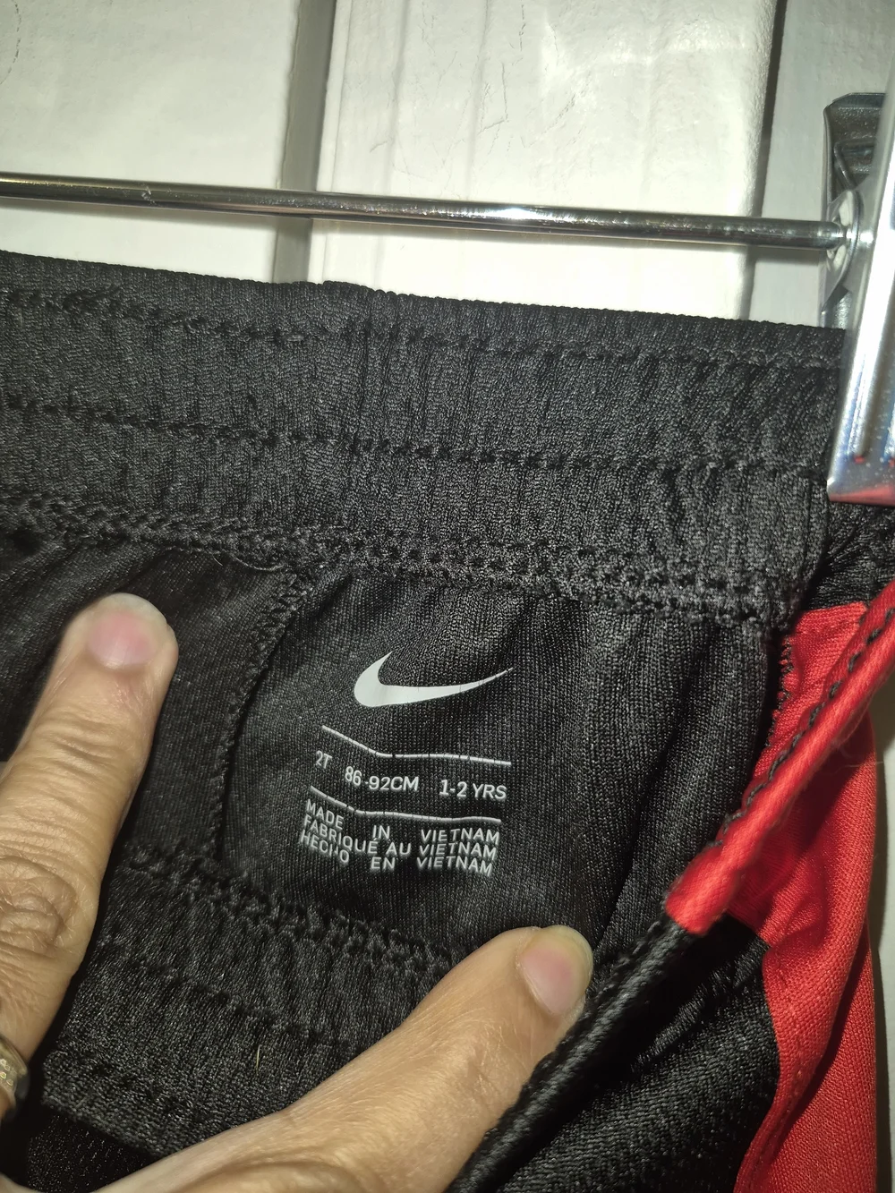 Nike Kids Black & Red Athletic Shorts Size 2T